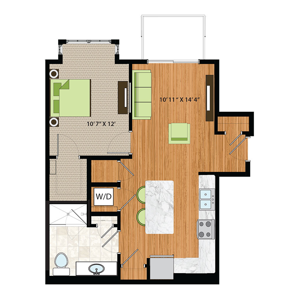 Ash Floor Plan | Schaumburg Apartments